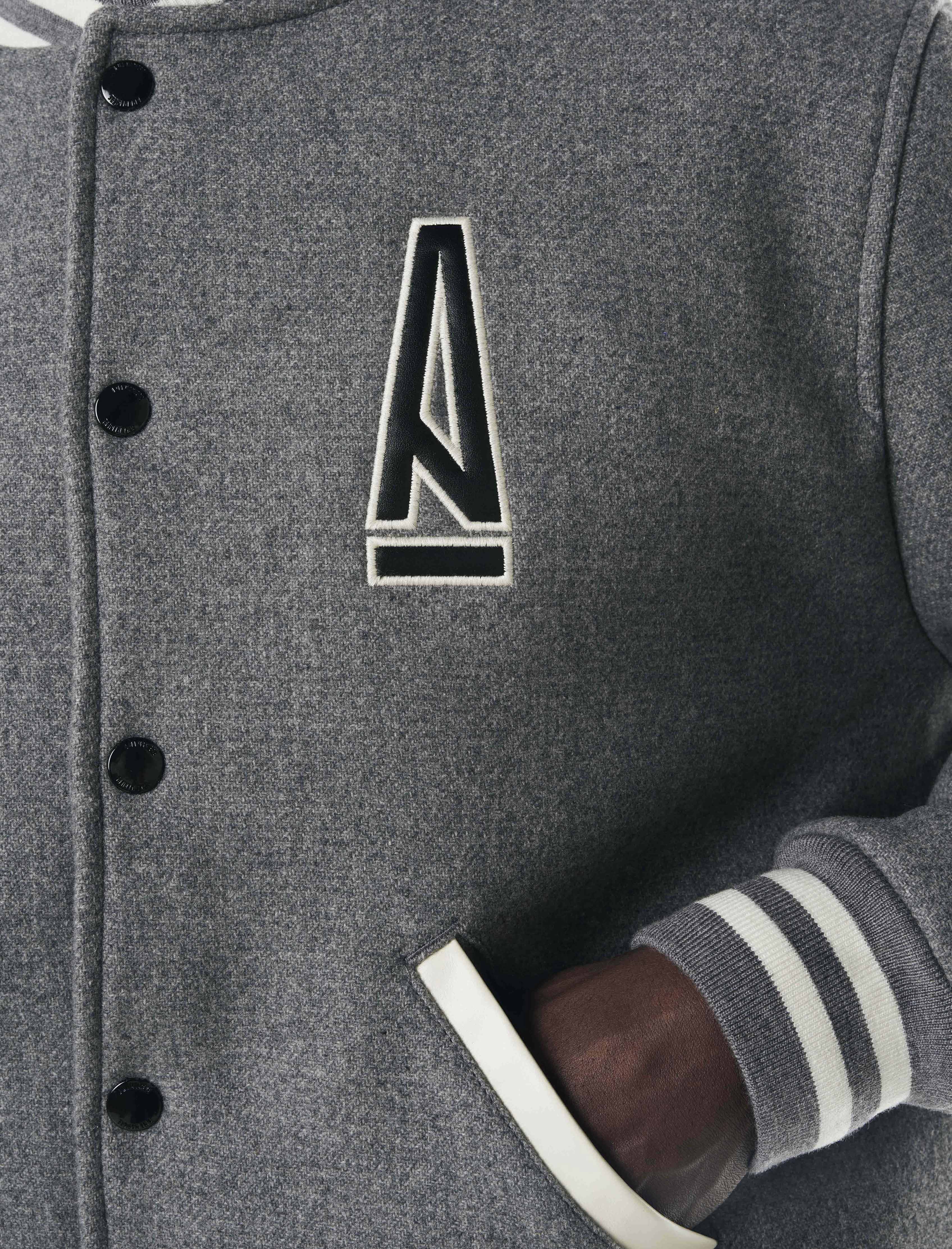 A MA MANIÉRE LEGACY GREY VARSITY JACKET - Image 3