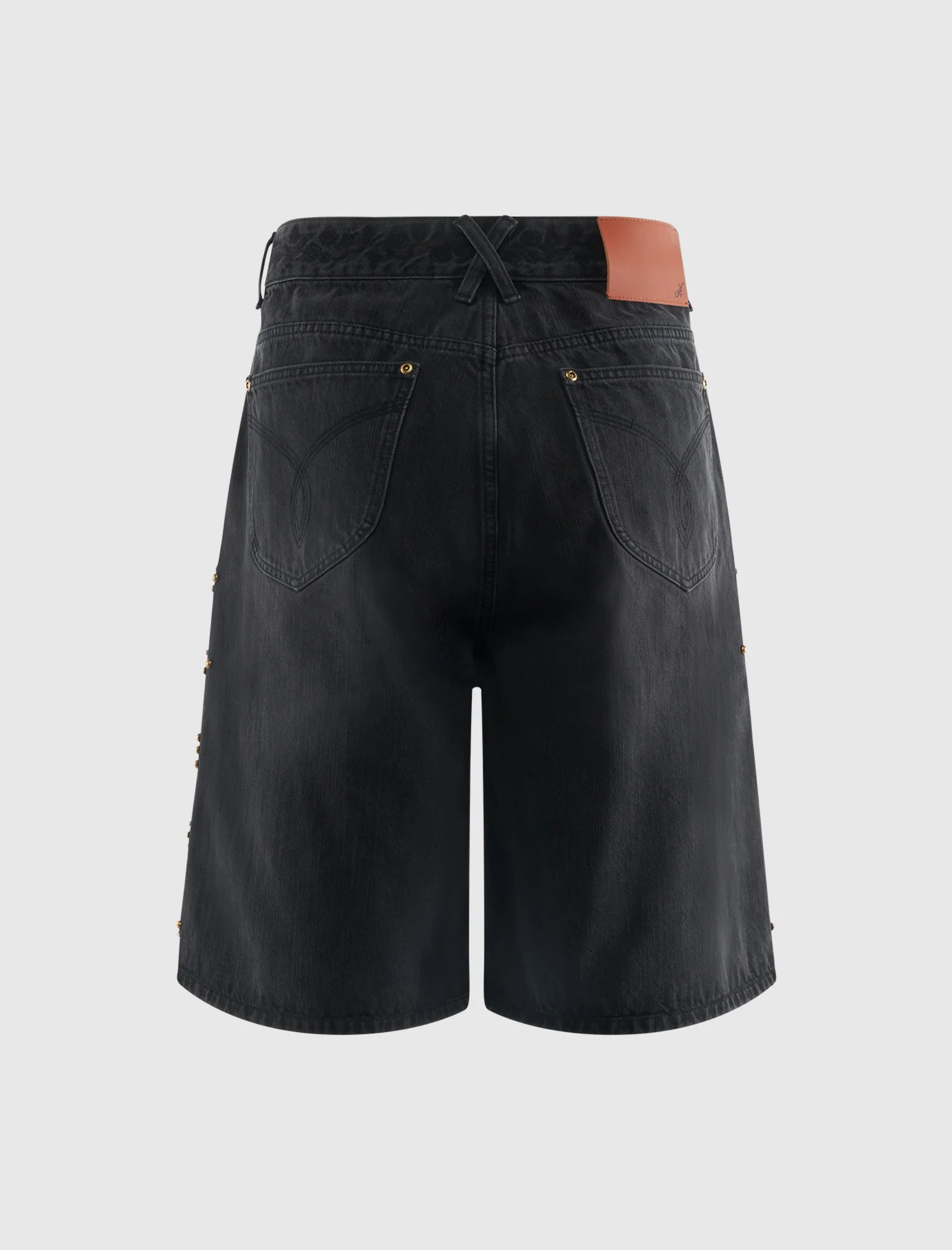 STUDDED DENIM SHORT - Image 3