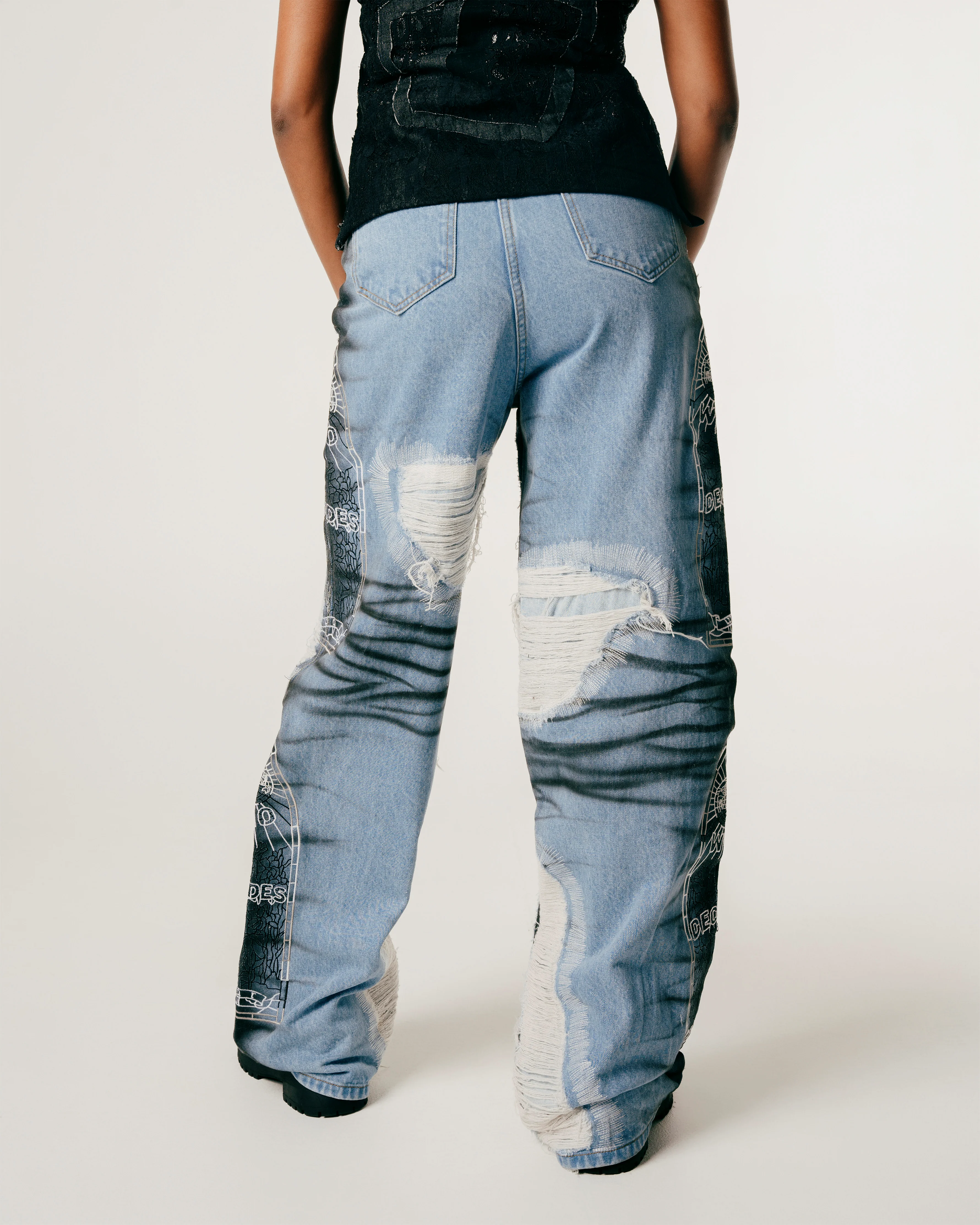 WOMEN'S NOIR STRIPE DENIM - Image 5